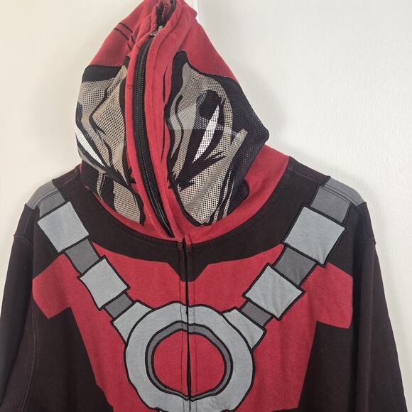 Marvel DEADPOOL Mad Engine Full Zip Face Halloween Hoodie XL Comic Outdoor - Picture 3 of 4